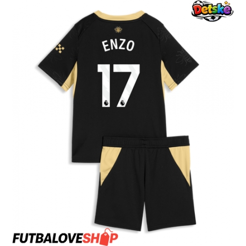 Dres Manchester City Enzo Fernandez #17 Preč pre deti 2026-27 Krátky Rukáv (+ trenírky)